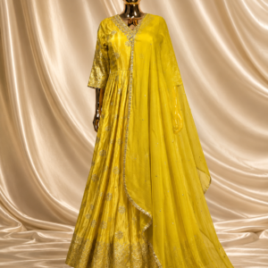 Yellow Silk Dress