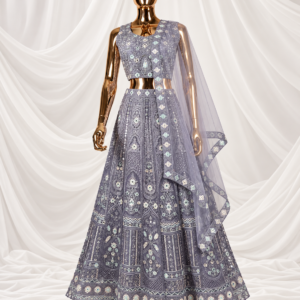 Lilac Embroidered Lehenga