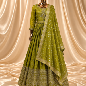 Green Silk Dress