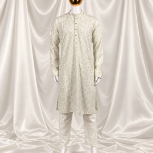 Classic Ivory Embroidered Kurta